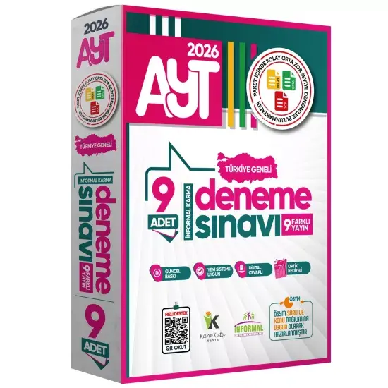 2026 YKS-AYT Ösym Çıkmış Soru 9lu Tıpkı Basım ve Kurumsal 9lu Özgün Paket Deneme Türkiye Geneli