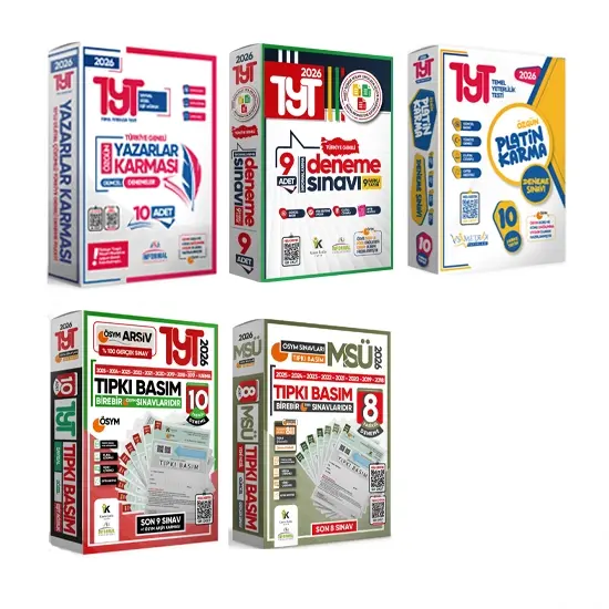 2026 YKS-TYT Full 5li Özgün-Tıpkı-Karma-Çıkmış-Platin Güncel Türkiye Geneli Çözümlü Deneme Paketi