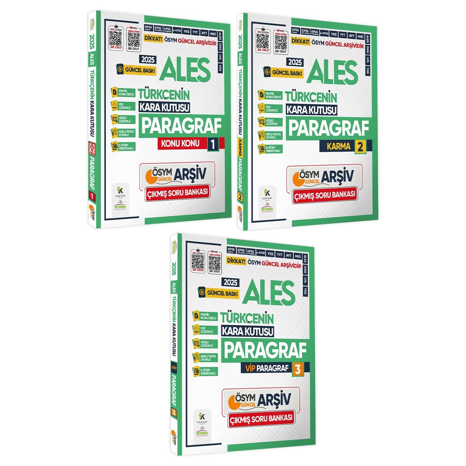 2025 ALES Türkçenin Kara Kutusu Paragraf 3lü ALTIN SET Çıkmış Soru Bankası Konu Ö. Video/PDF Çözümlü
