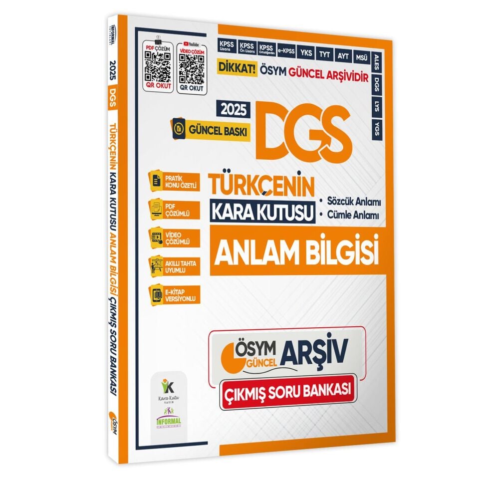 2025 DGS Kara Kutu ÖSYM SÖZEL Çıkmış Soru Bankası 5li ALTIN PAKET SET Konu Özetli Video/PDF Çözümlü