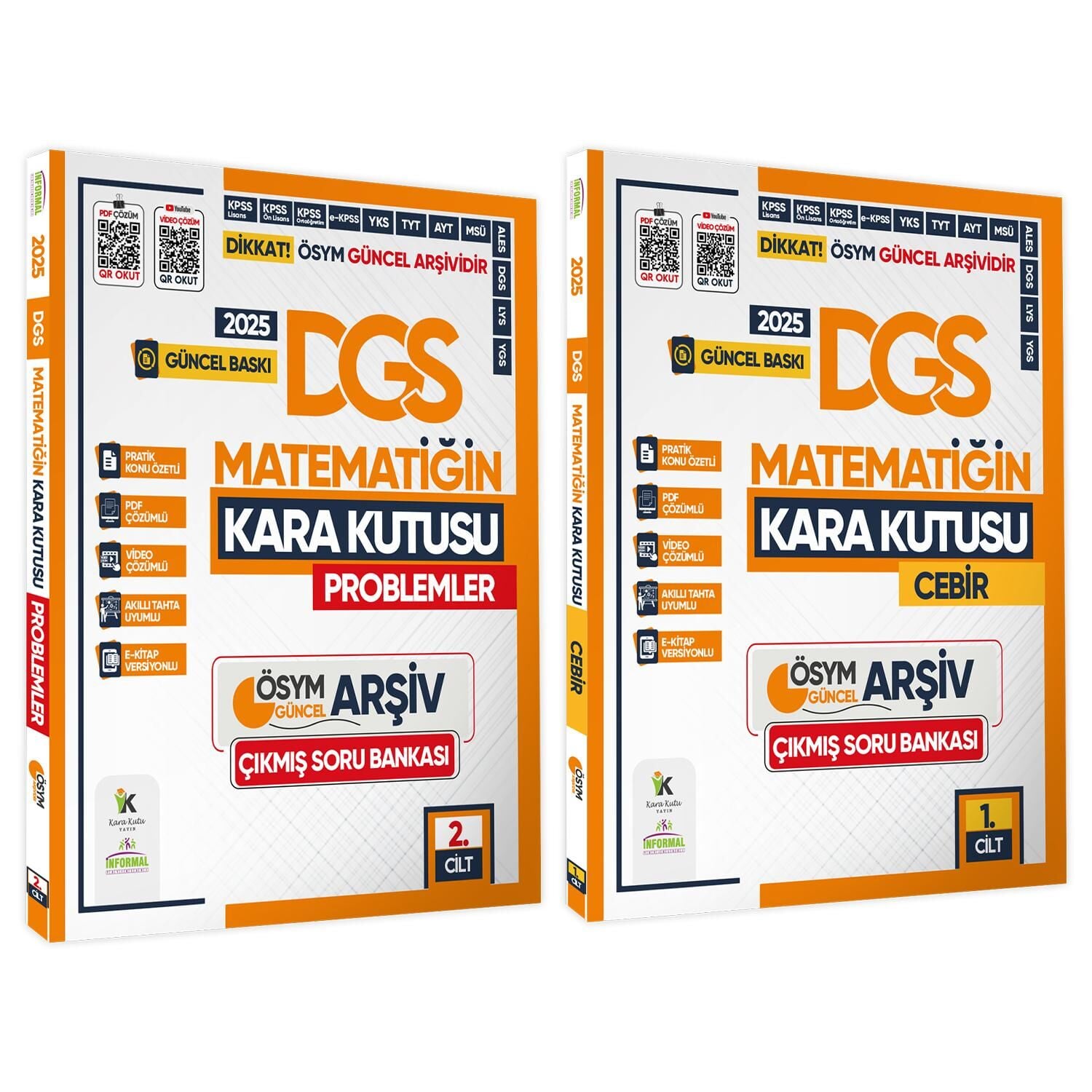 2025 DGS MATEMATİK Kara Kutu 1. -2.Cilt ÖSYM Çıkmış Soru Bankası 2li Set Video/PDF Çözümlü