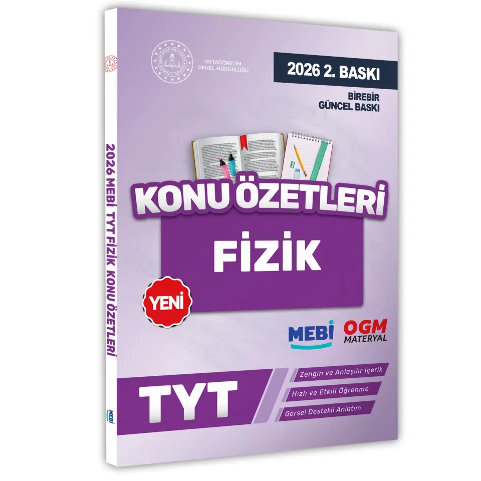 2026 YKS-TYT MEBİ-OGM Fizik Pratik Konu Özet Kitabı RENKLİ A4 Boyut Görsel Destekli BASKI ÜCRETİ