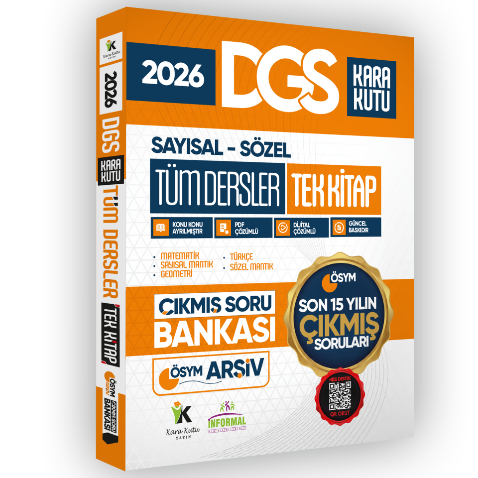 2026 FULL DGS Tüm Dersler Tek Kitap ÖSYM Çıkmış Soru Bankası Son 15 Yıl Sadece DGS PDF/Video Çözümlü