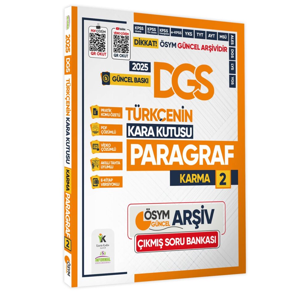 2025 DGS Türkçenin Kara Kutusu ÖSYM Çıkmış Soru Bankası 4lü Set Konu Özetli Video/PDF Çözümlü