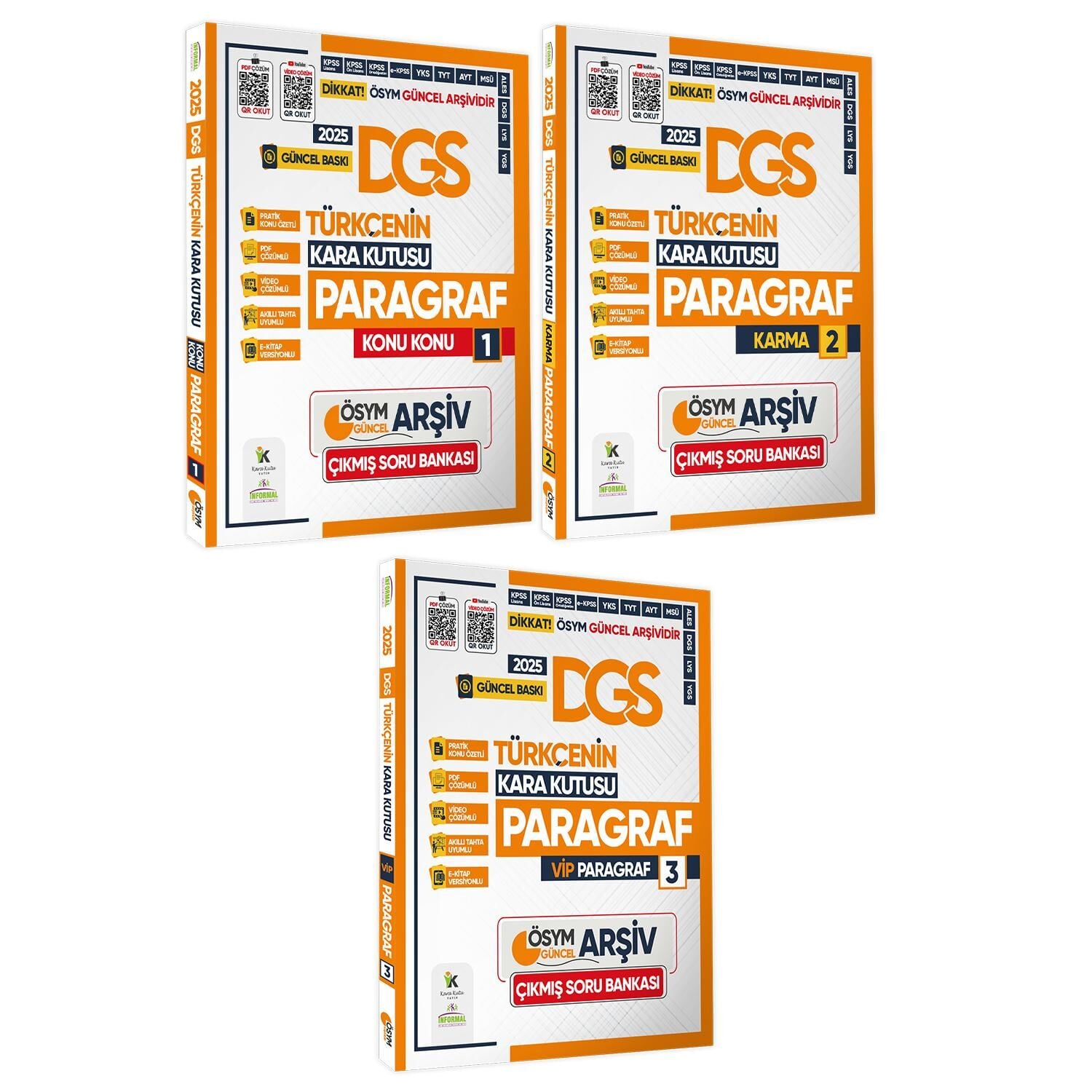 2025 DGS Türkçenin Kara Kutusu Paragraf 3lü ALTIN SET Çıkmış Soru Bankası Konu Ö. Video/PDF Çözümlü