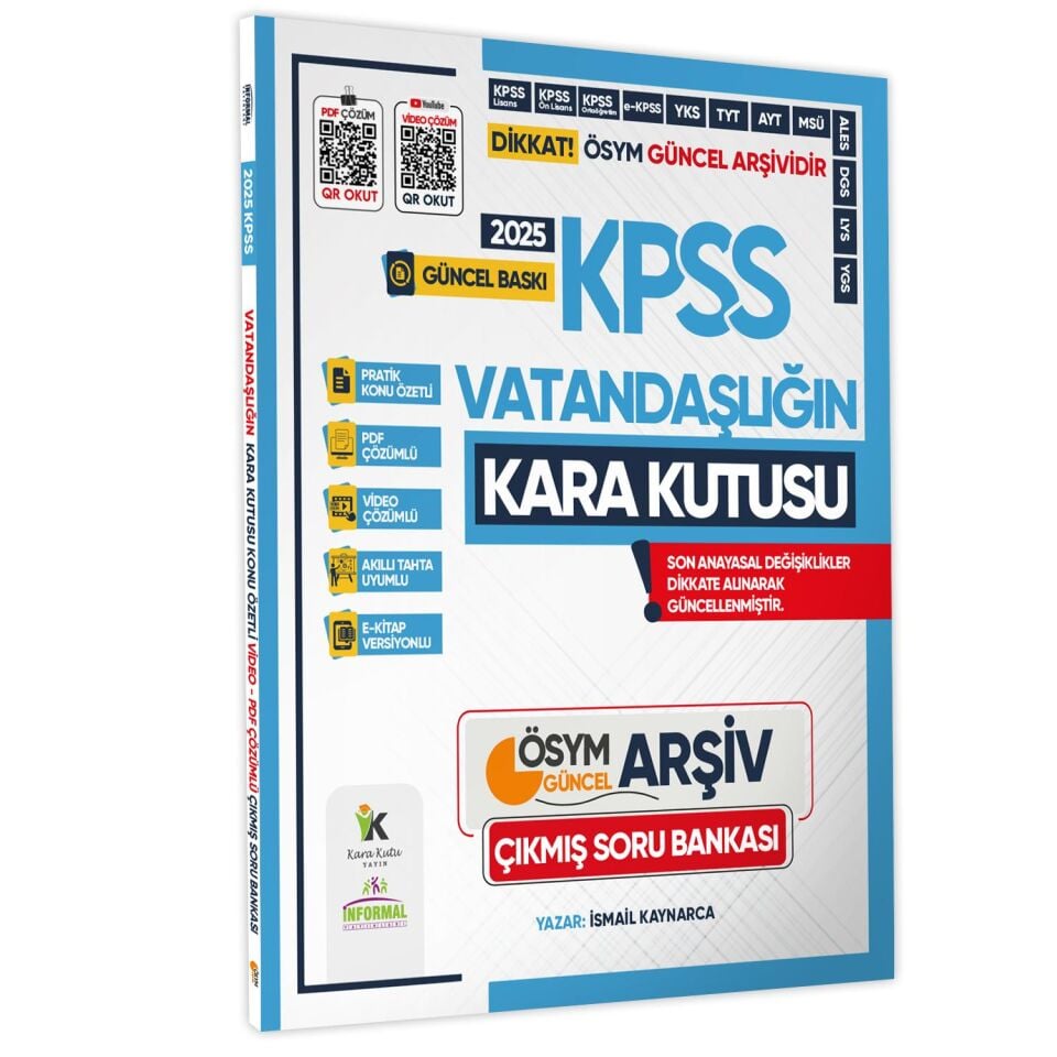2025 KPSS Kara Kutu Genel Kültür TEKLİ KİTAP SET Çıkmış Soru Bankası Konu Özetli Video/PDF Çözümlü