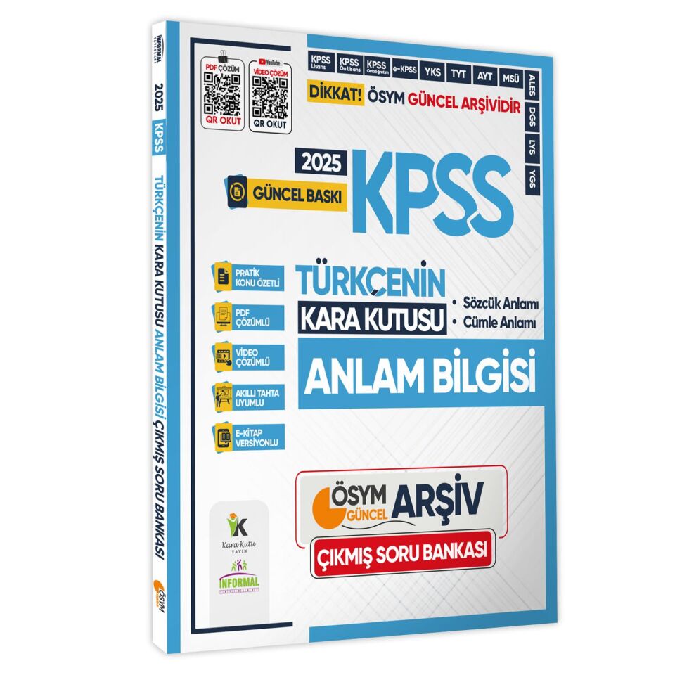 2025 KPSS Kara Kutu GENEL YETENEK ALTIN SET ÖSYM Çıkmış 10 Soru Bankası Konu Özeti PDF/Video Çözümlü