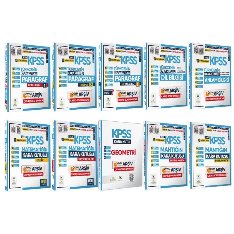 2025 KPSS Kara Kutu GENEL YETENEK ALTIN SET ÖSYM Çıkmış 10 Soru Bankası Konu Özeti PDF/Video Çözümlü