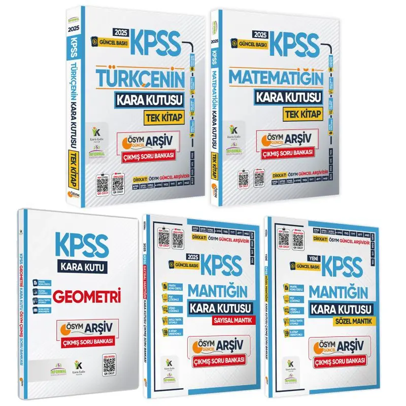 2025 KPSS Kara Kutu Genel Yetenek TEKLİ Kitap Set Çıkmış Soru Bankası Konu Özetli Video/PDF Çözümlü