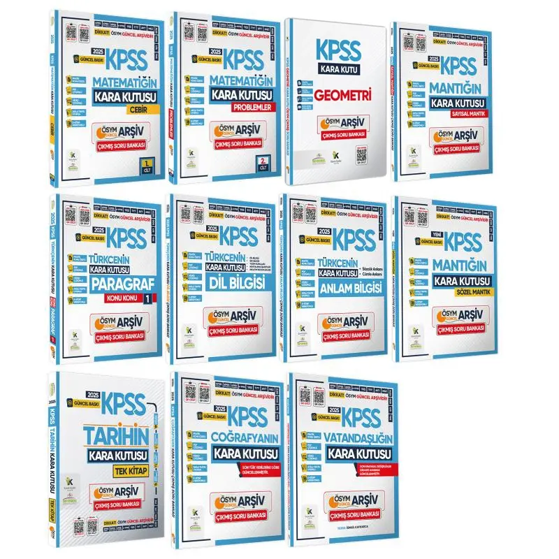 2025 KPSS Kara Kutu GY-GK AVANTAJ Set Çıkmış Soru Bankası Konu Özetli Video/PDF Çözümlü