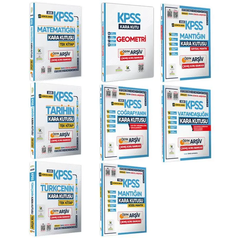 2025 KPSS Kara Kutu GY-GK TEKli Kitap EKONOMİK Set Çıkmış Soru Bankası Konu Özetli Video/PDF Çözümlü
