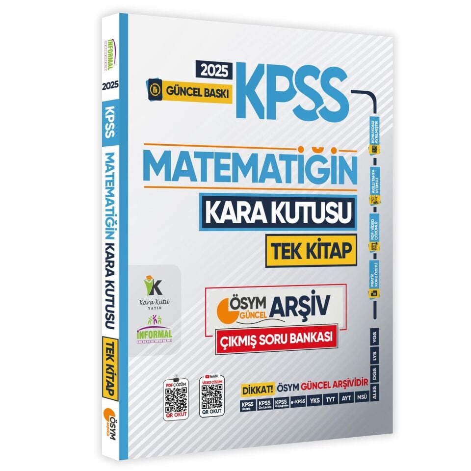 2025 KPSS Kara Kutu Matematik TEK KİTAP ALTIN SET 3lü ÖSYM Çıkmış Soru Konu Özetli PDF/Video Çözümlü
