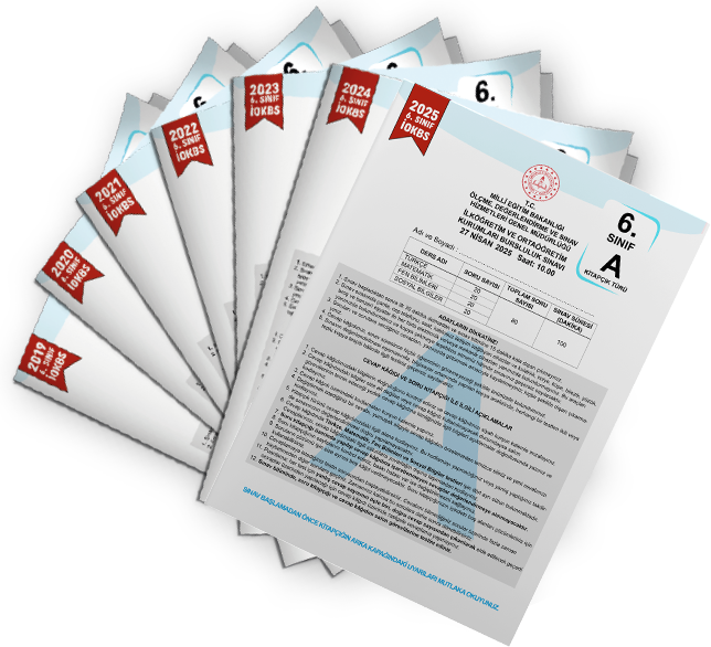 2027 6.Sınıf İOKBS-BURSLULUK Çıkmış Soru Tıpkı Basım 8li Deneme Paketi PDF/Video Çözümlü Türkiye Gen