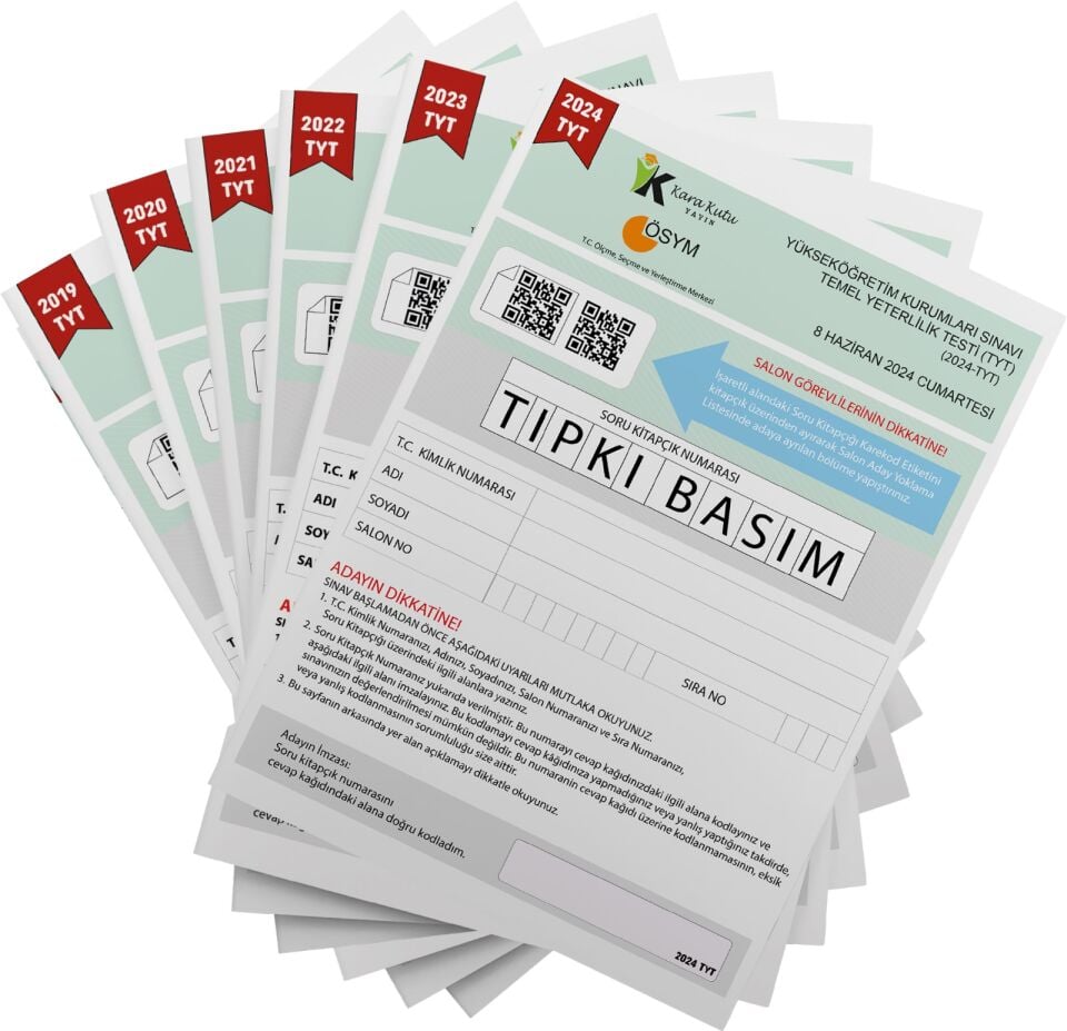 2026 YKS-TYT-AYT ÖSYM Çıkmış Soru Tıpkı Basım 19lu (10+9) Deneme Paketi Video Çözümlü Türkiye Geneli