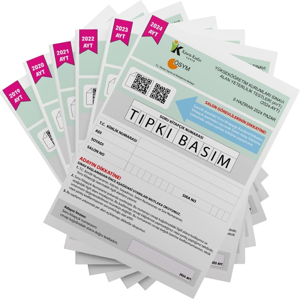 2026 YKS-TYT-AYT ÖSYM Çıkmış Soru Tıpkı Basım 19lu (10+9) Deneme Paketi Video Çözümlü Türkiye Geneli