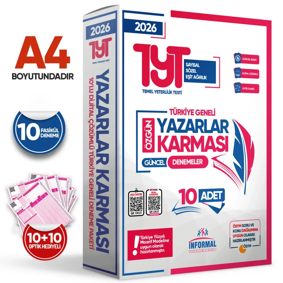 2026 YKS-TYT-AYT Tıpkı-Karma-Çıkmış Güncel Türkiye Geneli Deneme Paketi (55 Adet)