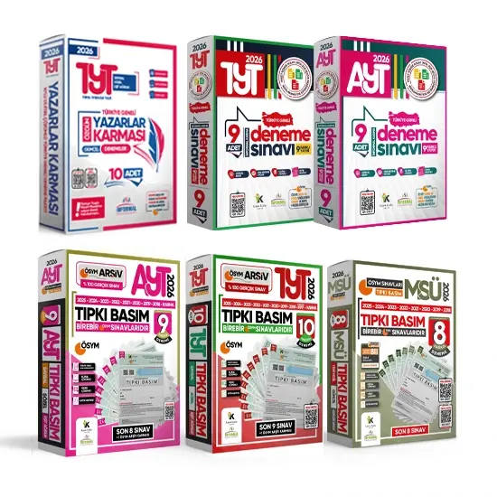 2026 YKS-TYT-AYT Tıpkı-Karma-Çıkmış Güncel Türkiye Geneli Deneme Paketi (55 Adet)