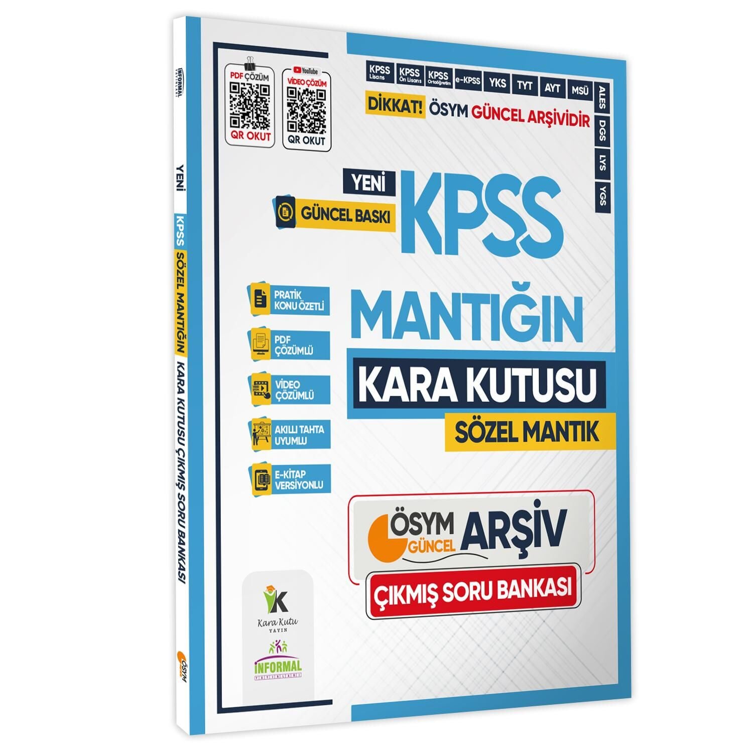2025 KPSS SÖZEL MANTIK Kara Kutu ÖSYM Çıkmış Soru Havuzu Bankası Konu Özetli Video/PDF Çözümlü