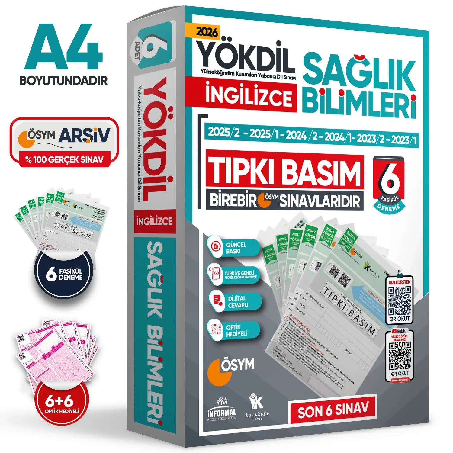 2026 YÖKDİL İngilizce SAĞLIK BİLİMLERİ ÖSYM Çıkmış Soru Tıpkı Basım Deneme Paketi 6lı Türkiye Geneli