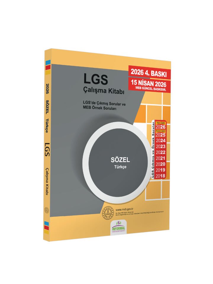 2026(Nisan Güncellemesi dahil)8.Sınıf LGS Çıkmış Soru ve MEB Örnek Soruları Çalışma Kitabı 4lü SET RENKLİ A4 Boyut