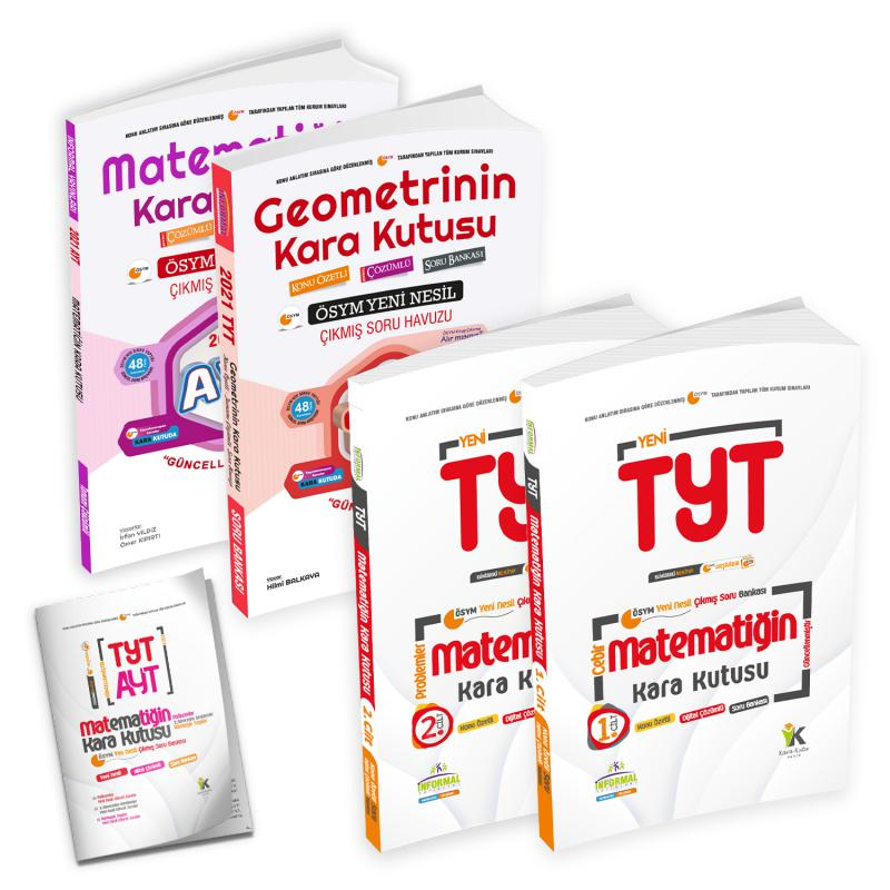YKS TYT Matematik Kara Kutu 1. ve 2.Cilt ve Geometri -AYT Matematik 4lü Çıkmış Soru Bankası Set