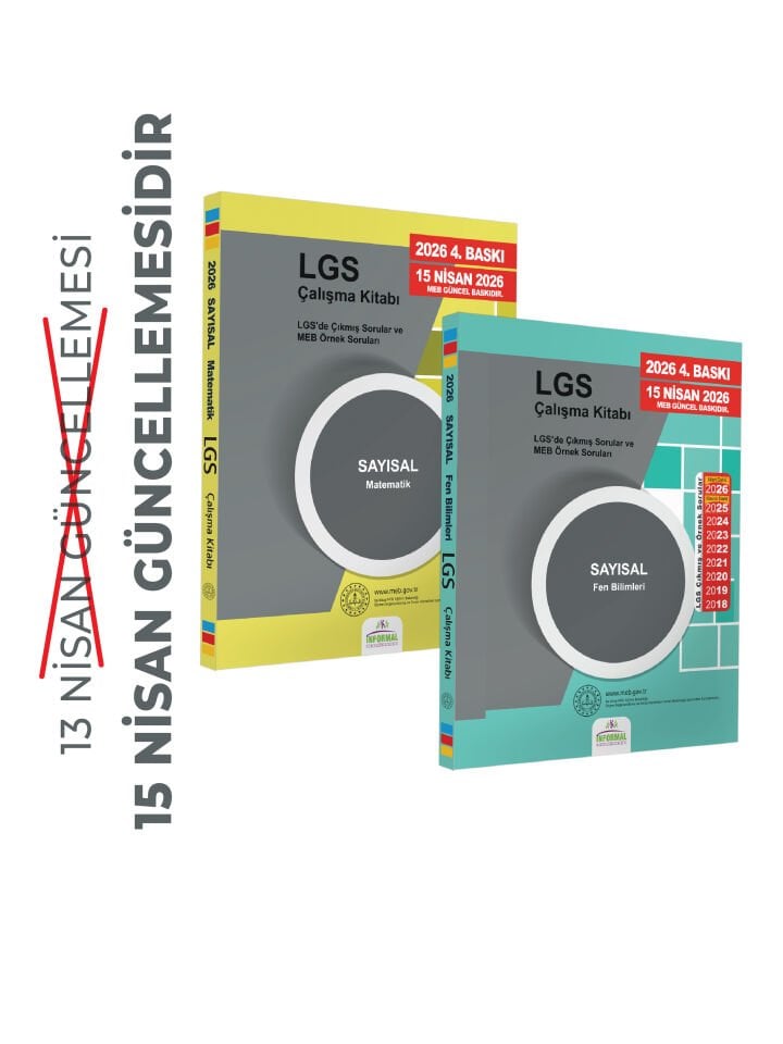 2026(Nisan güncellemesi dahil)8.SINIF LGS Çıkmış ve MEB Örnek Soruları Matematik-FEN SAYISAL Çalışma 2li Kitap SET