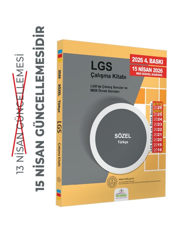 2026(Nisan Güncellemesi dahil)8.SINIF LGS MEB Örnek Soruları Türkçe Sözel Çalışma Kitabı RENKLİ Baskı