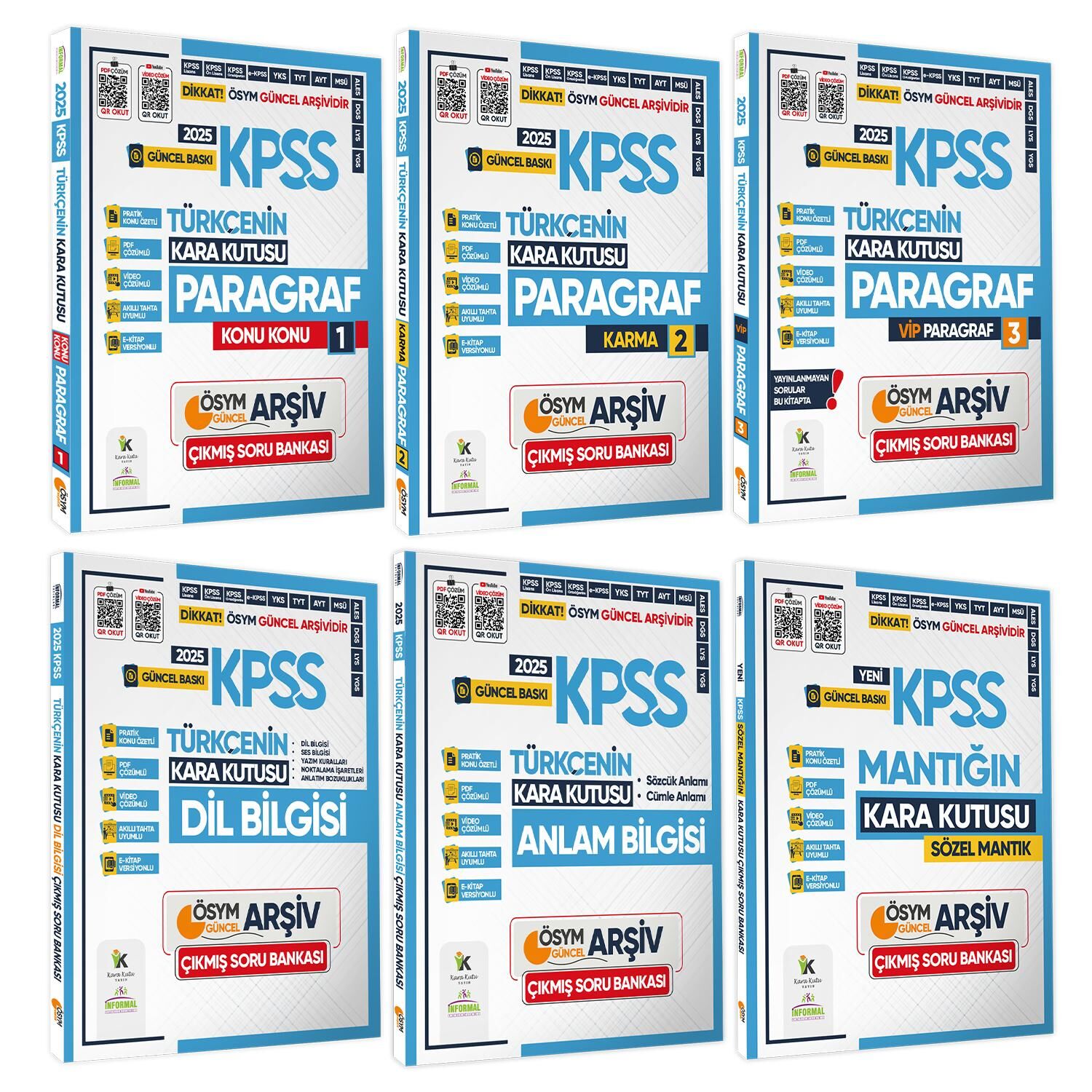 2025 KPSS Türkçenin Kara Kutusu 6lı ALTIN SET ÖSYM Çıkmış Soru Bankası Konu Özetli PDF/Video Çözümlü