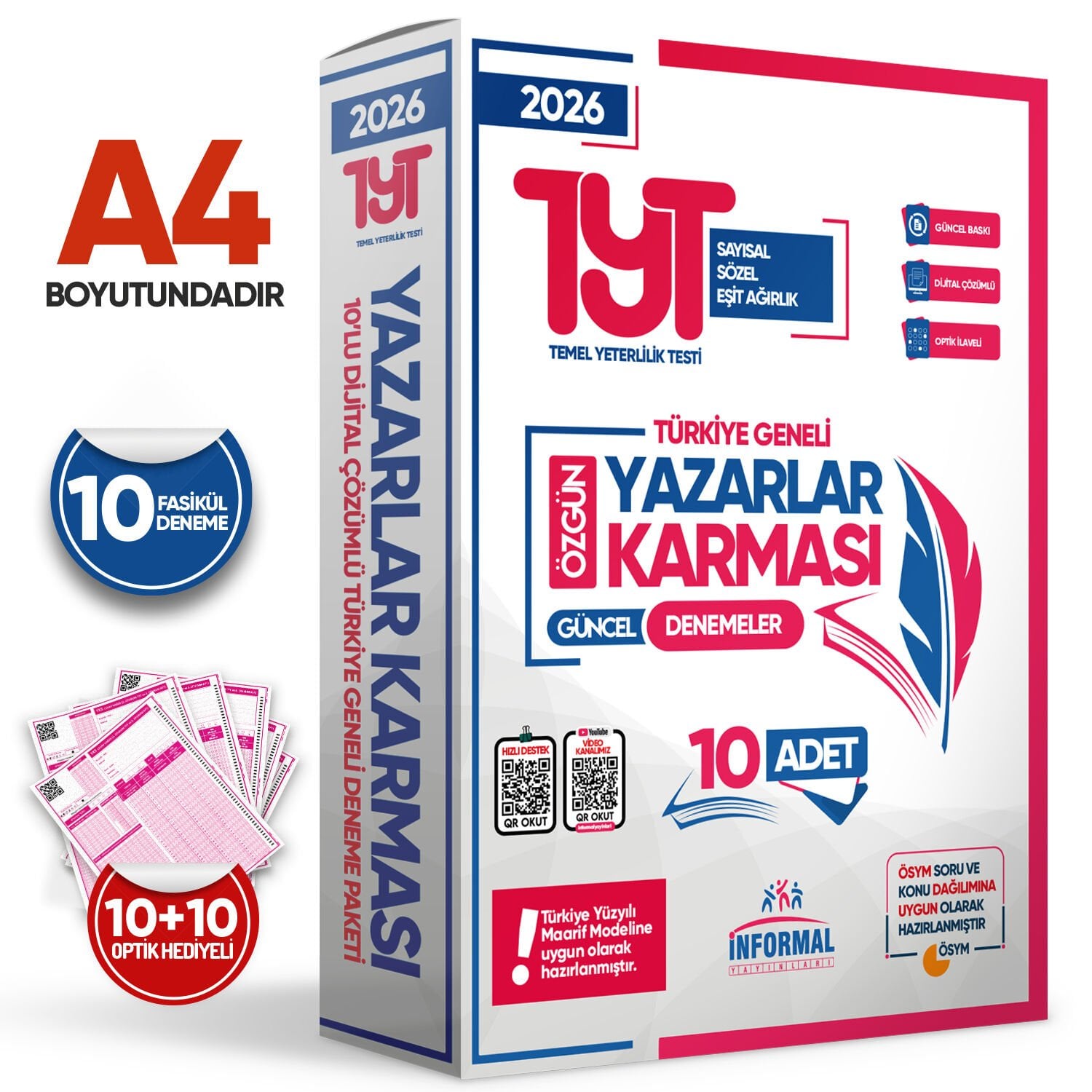 2026 YKS-TYT Yeni Sistem Yazarlar Karması Türkiye Geneli KURUMSAL 10lu Dijital Çözümlü Deneme Paketi