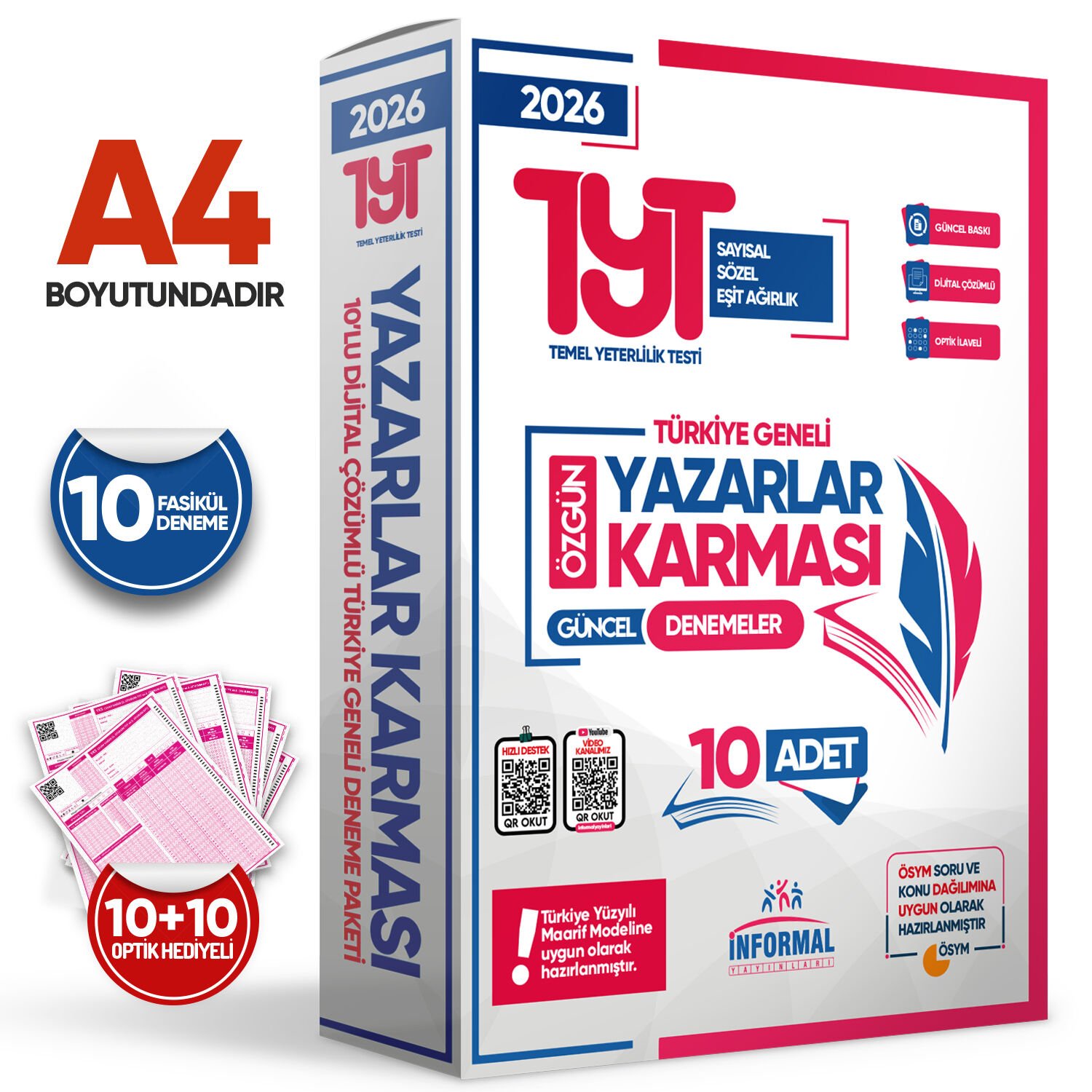 2026 YKS-TYT Yeni Sistem Yazarlar Karması Türkiye Geneli KURUMSAL 10lu Dijital Çözümlü Deneme Paketi