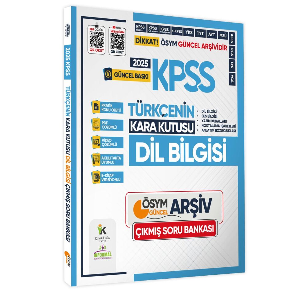 2025 KPSS Türkçenin Kara Kutusu ÖSYM Çıkmış Soru Bankası 5li Set Konu Özetli Video/PDF Çözümlü