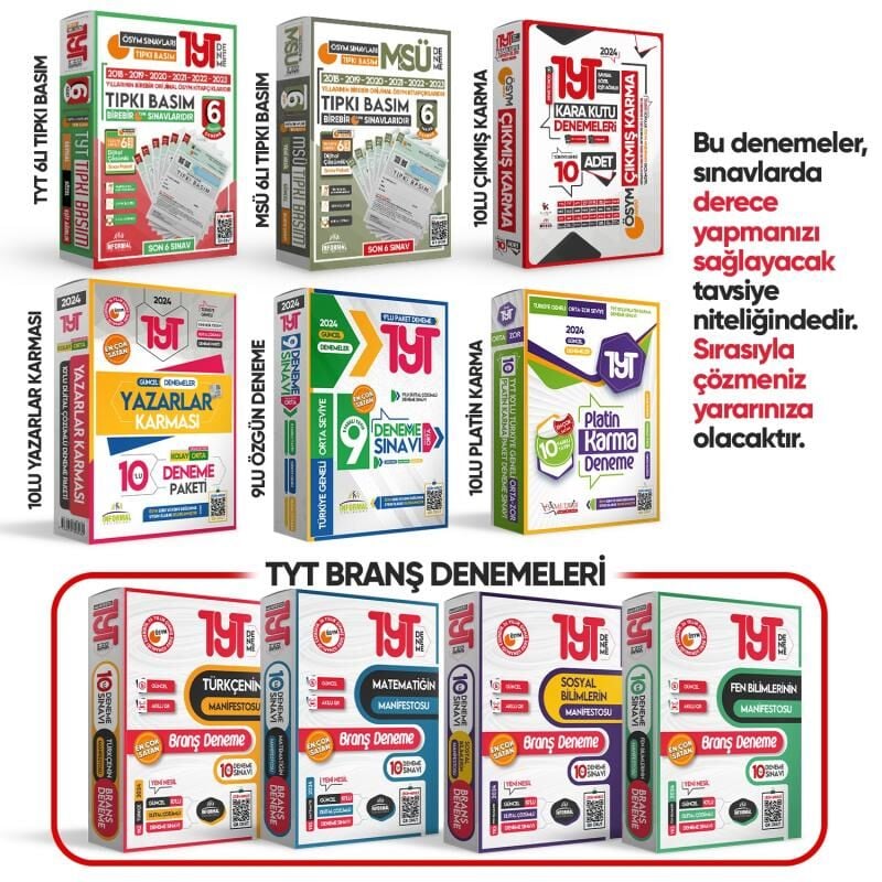 2026 YKS-TYT Yeni Sistem Yazarlar Karması Türkiye Geneli KURUMSAL 10lu Dijital Çözümlü Deneme Paketi