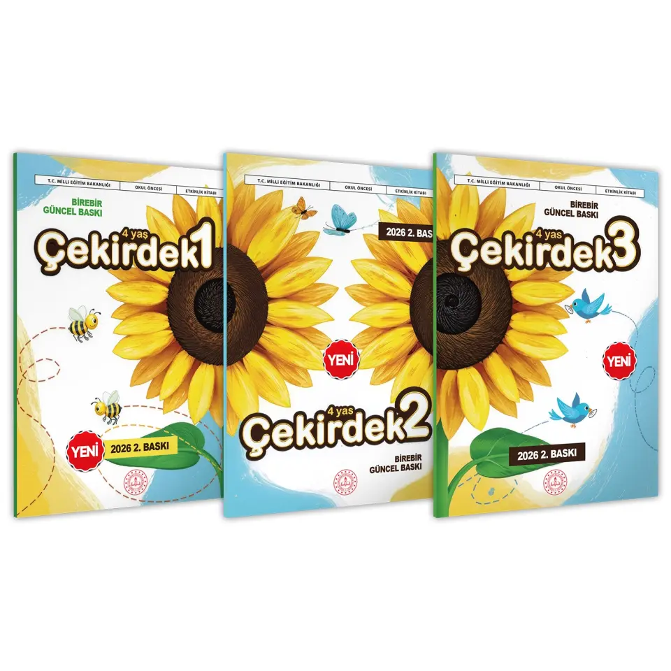 4 Yaş Okul Öncesi MEB Etkinlik Kitabı Çekirdek 3’lü Set Eğlenceli ve Öğretici Aktiviteler BASKI ÜCRETİ