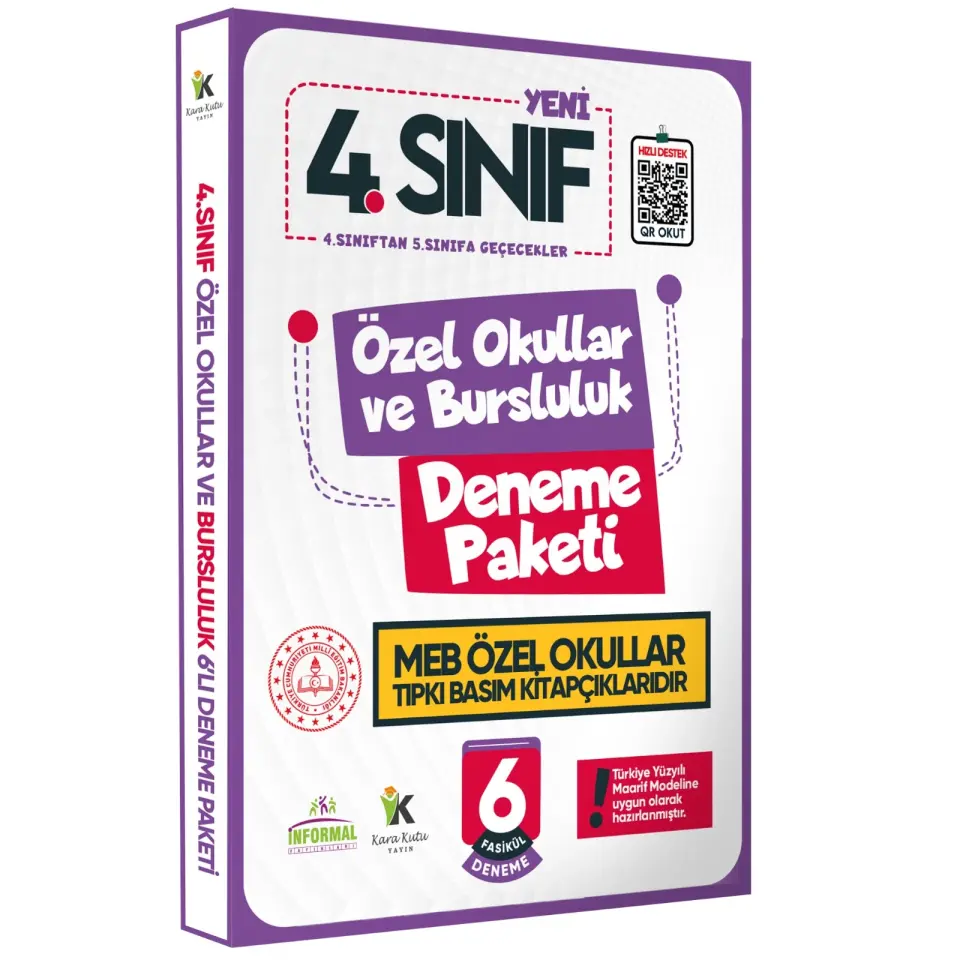 4.Sınıf Özel Okullar ve Bursluluk Hazırlık MEB Tıpkı Basım Deneme 6lı Fasikül SETİ