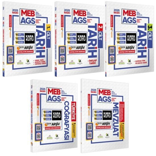 2025 MEB AGS Kara Kutu 5li ALTIN SET ÖSYM Çıkmış Soru Bankası Konu Özetli Dijital Çözümlü