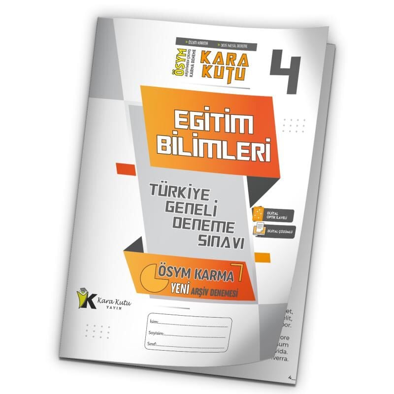 2025 MEB-AGS EĞİTİM BİLİMLERİ ÖSYM Arşivi Karma Kara Kutu Çıkmış Soru TG D.Çözümlü Deneme 10/4.Kitapçık