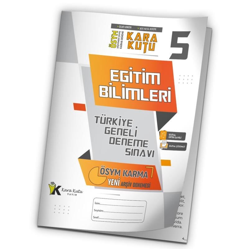 2025 MEB-AGS EĞİTİM BİLİMLERİ ÖSYM Arşivi Karma Kara Kutu Çıkmış Soru TG D.Çözümlü Deneme 10/5.Kitapçık