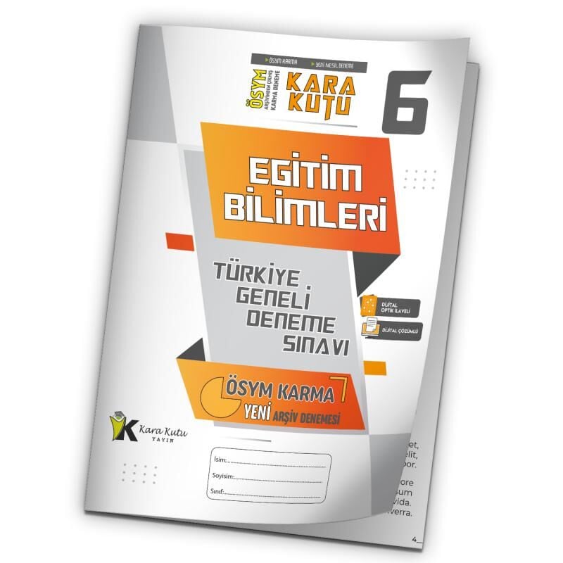 2025 MEB-AGS EĞİTİM BİLİMLERİ ÖSYM Arşivi Karma Kara Kutu Çıkmış Soru TG D.Çözümlü Deneme 10/6.Kitapçık