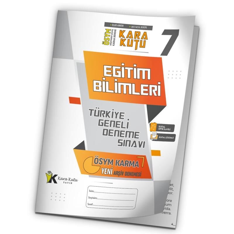 2025 MEB-AGS EĞİTİM BİLİMLERİ ÖSYM Arşivi Karma Kara Kutu Çıkmış Soru TG D.Çözümlü Deneme 10/7.Kitapçık