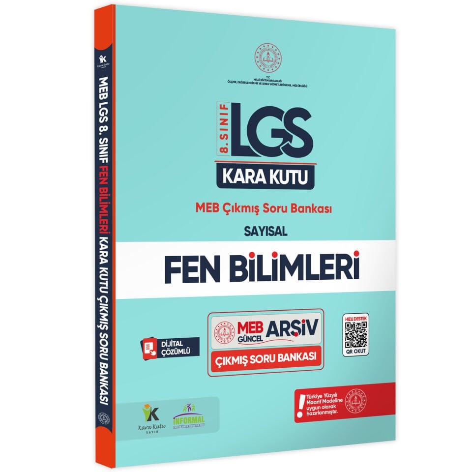 8.Sınıf LGS Fen Bilimlerinin Kara Kutusu Dijital Çözümlü Çıkmış Soru Bankası