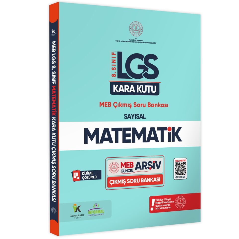 8.Sınıf LGS Matematik Kara Kutu Dijital Çözümlü Çıkmış Soru Bankası