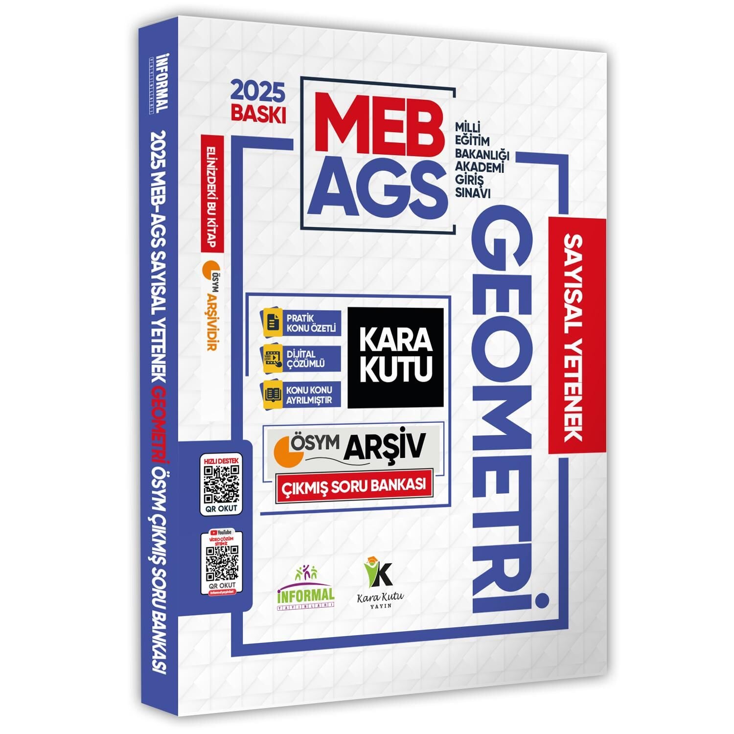 2025 MEB-AGS GEOMETRi Kara Kutu ÖSYM Çıkmış Soru Havuzu Bankası Konu Özetli Dijital Çözümlü