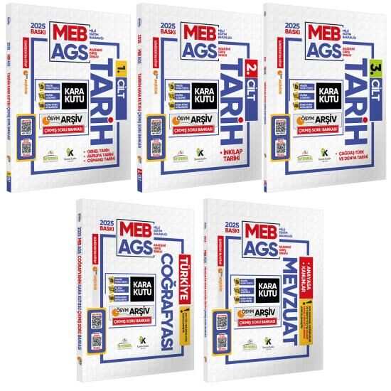 2025 MEB-AGS Kara Kutu ÖSYM Çıkmış Soru Bankası FULL ALTIN PAKET SETİ Konu Özetli Dijital Çözümlü