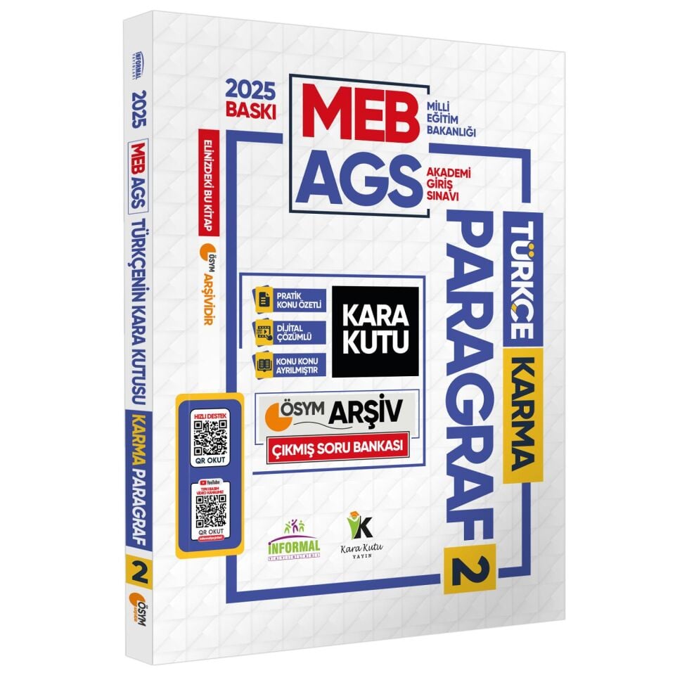 2025 MEB-AGS Kara Kutu Türkçe Paragraf 3lü Altın Set Çıkmış Soru Bankası Konu Özetli Dijital Çözümlü