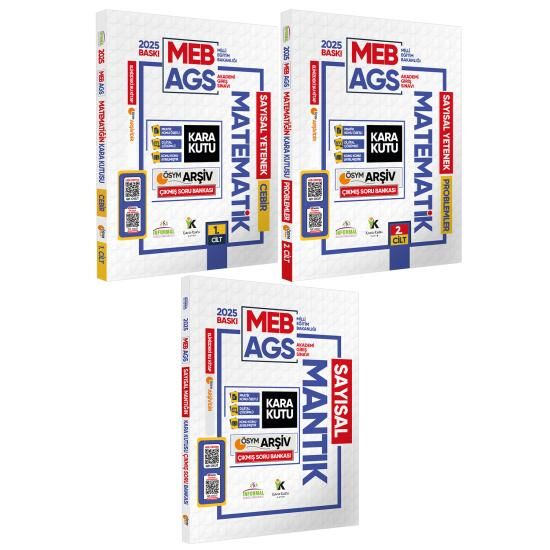 2025 MEB-AGS Sayısal Yetenek Matematik ve Sayısal Mantık Kara Kutu ÖSYM Çıkmış Soru Bankası 3lü Set