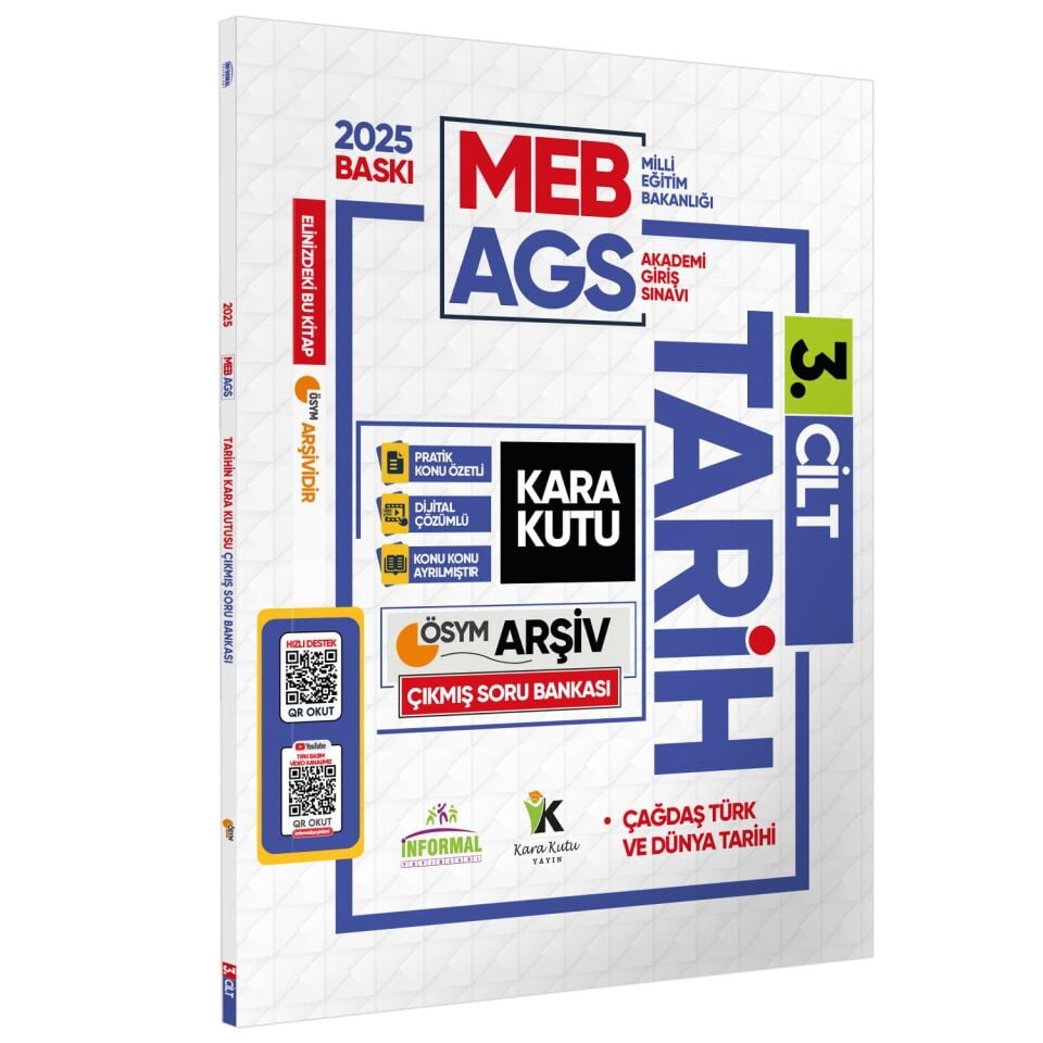 2025 MEB-AGS Tarih Kara Kutu MODÜLER SET 3lü ÖSYM Çıkmış Soru Bankası Konu Özetli Video/PDF Çözümlü