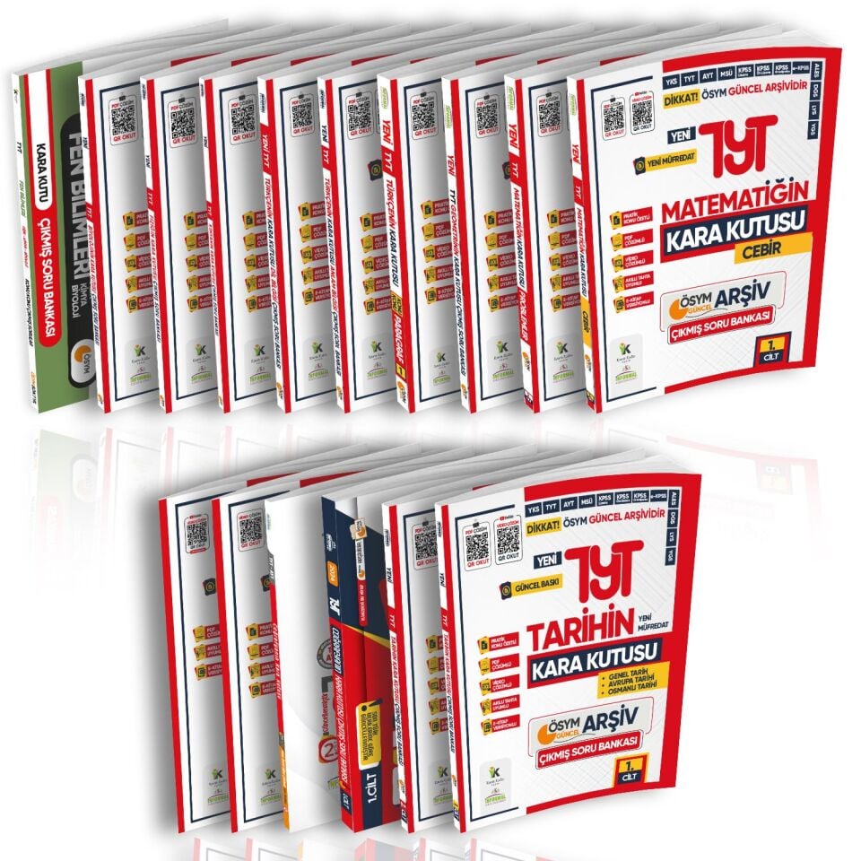 2025 TYT Kara Kutu ÖSYM Çıkmış Soru Bankası TM (EŞİT AĞIRLIK) ALTIN SET Konu Özetli Dijital Çözümlü