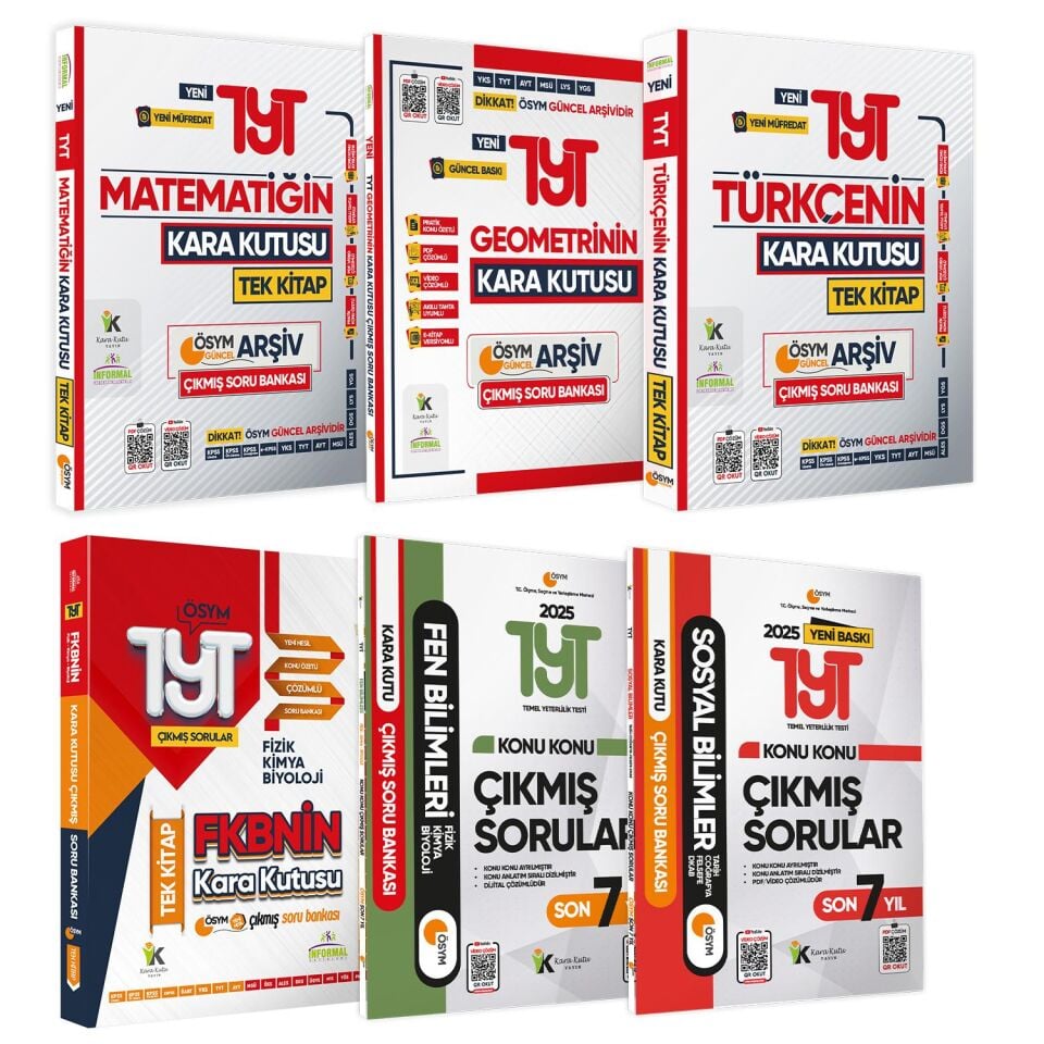 2025 TYT Kara Kutu ÖSYM Çıkmış Soru Havuzu Bankası EKO SET Konu Özetli PDF/Video Çözümlü