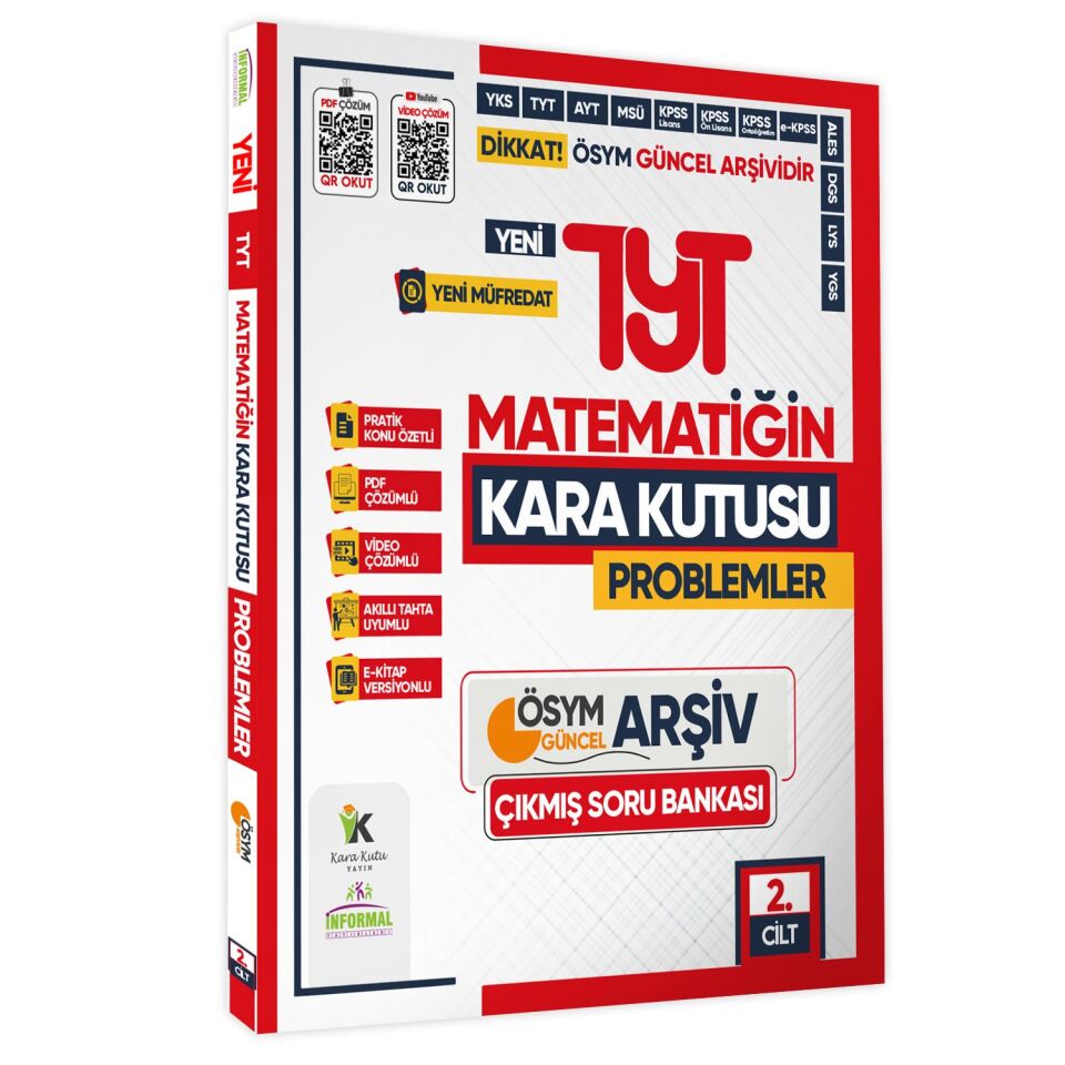 2025 TYT Matematik Kara Kutu 1.-2.Cilt ve Geometri Çıkmış Soru Bankası 3lü Set Video/PDF Çözümlü