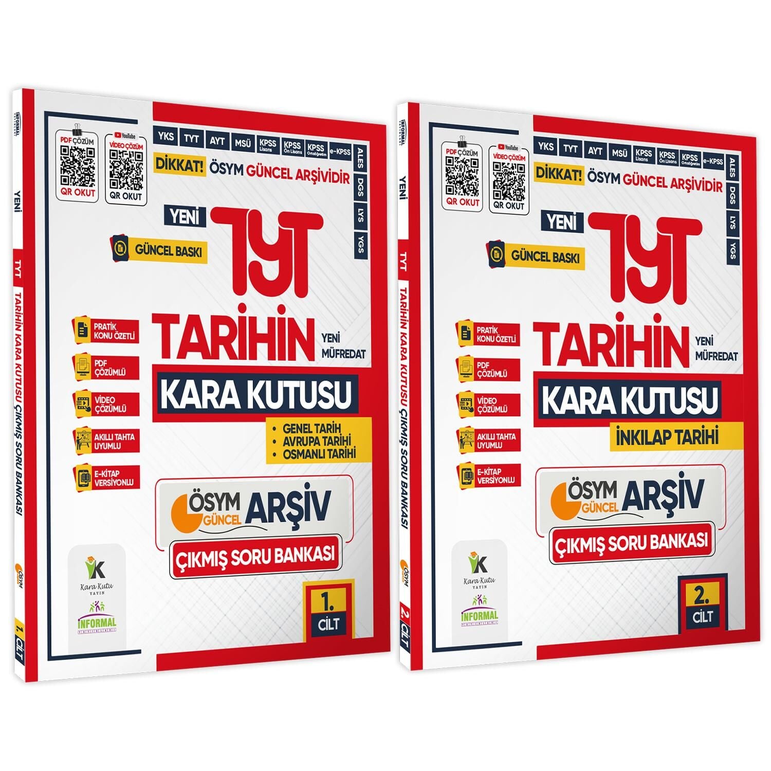 2025 TYT Tarih Kara Kutu ÖSYM Çıkmış Soru Bankası 2li MODÜLER SET Konu Özetli Video/PDF Çözümlü
